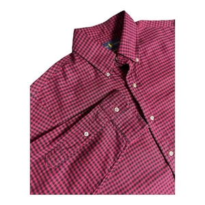 Polo Ralph Lauren Classic Fit Buffalo Check Button Down Shirt Mens M Red Gingham - Picture 1 of 10