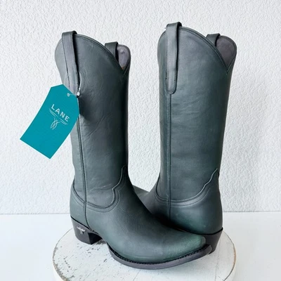 Botas de Vaquero Lane EMMA JANE Para Mujer Verdes Talla 7.5 Vaquera Occidental Media Pantorrilla Alta Foto 1 de 4