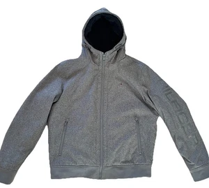 Tommy Hilfiger Fleece Lined Hooded Jacked Size Medium Gray *READ* - Picture 1 of 12