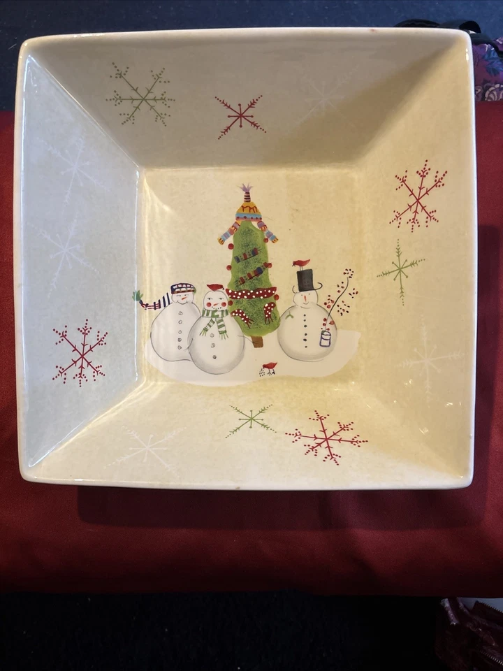 Oneida Vintage Snowmates Serving Square Bowl 11 3/4 Inches - Image 1 of 4