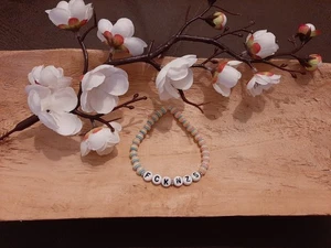 Armband Perlenarmband Regenbogen Statement "FCK NZS" Gegen Rechts Handmade - Bild 1 von 2