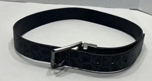 Calvin Klein Herren Wendegürtel schwarz Leder CK Logo silberfarbene Schnalle 30 - Bild 1 von 10