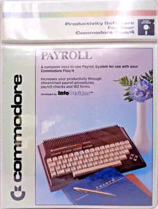 COMMODORE PLUS/4 -- PAYROLL (INFO DESIGNS - DISK) - Picture 1 of 10