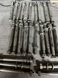 26 x M12 EDELSTAHL Sechskantschraube Teilgewinde LÄNGE 160mm Scheiben + Muttern - Bild 1 von 7