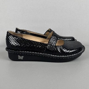 Alegria Feliz Schuhe Leder Mary Jane Schlangenmuster schwarz Damen 41 US 10,5/11 - Bild 1 von 9