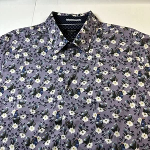 Ted Baker London Mens LS Shirt Purple Size-5 #328 - Picture 1 of 19