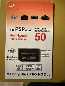 Original MS128GB Memory Stick Pro Duo MARK2 128Gb PSP 1000 2000 3000 Memory Card - Picture 1 of 2