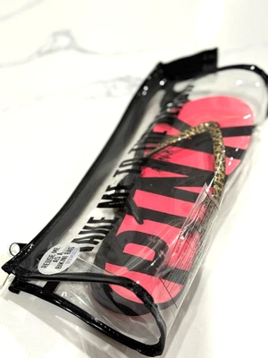 Victoria's Secret розовый женщин Flip Flop ярко розовый w леопард блестящий размер средний - Изображение 1 из 2