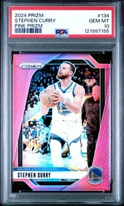 2024 PANINI PRIZM 134 STEPHEN CURRY PINK PRIZM /249 PSA 10 - Picture 1 of 2