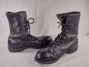 Biltrite Steel Toe Combat Boots Mens 10 R ANSI 241-1-1991/75 black USA - Picture 1 of 17