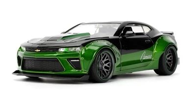 JADA TOYS - CHEVROLET Camaro SS 2016 nera e verde - PINK SLIPS - 1/24 - JAD35497 - Immagine 1 di 4