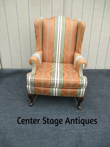 63239 Queen Anne Quality Fireside Wing Chair Bergere Chair Cover