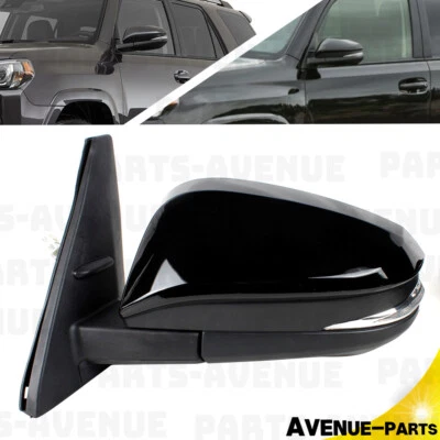Espejo retrovisor izquierdo pintado negro 9 pines luz giratoria para Toyota 4RUNNER 2014-2023 Foto 1 de 4