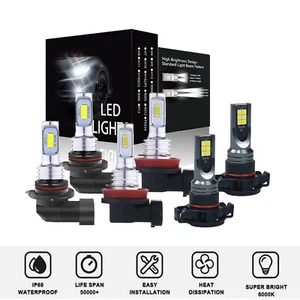 For Chevy Silverado 1500 2007-2015 - 6x 6000K LED Headlight Hi Lo&Fog Bulbs Kit - Picture 1 of 14