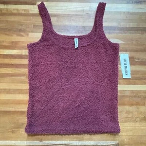 Steve Madden Women's Chenille Sleep Tank Top Zinfandel XL - Picture 1 of 6