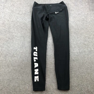 Tulane Green Wave Leggings Womens Large Black Spell Out College Pants - Image 1 of 4