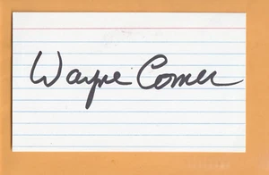 Tarjeta Wayne Comer Tigres de Detroit auto firmada 3x5 campeones de la Serie Mundial 1968 - Imagen 1 de 2