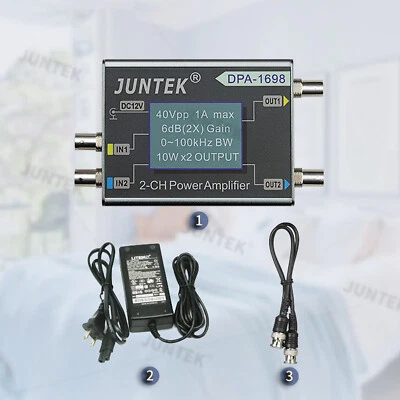 DPA-1698 2CH Function Generator Amplifier 0-100KHz 10W*2 f/ DDS Signal GeneratP7 - Image 1 of 4