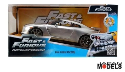 Fast & Furious BRIAN'S NISSAN GT-R (R35) Die Cast 1/24 Jada Toys 97212 New  - Immagine 1 di 4