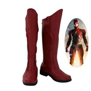 The Flash Schuhe Cosplay Herren Rot Stiefel - Bild 1 von 10