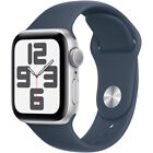 Apple Watch SE2 44 mm (GPS) aluminium argenté avec bracelet sport bleu S/M - Bon