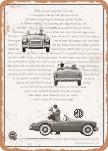 METAL SIGN - 1960 MG MGA 1600 Vintage Ad - Picture 1 of 2