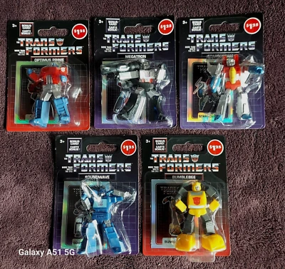 Transformers Minifigure Collectible Toy Set of Five - Optimus Prime, Megatron, + - Image 1 of 4