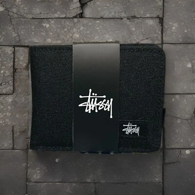 NEW Stussy Canvas Wallet Black Check - Image 1 of 2