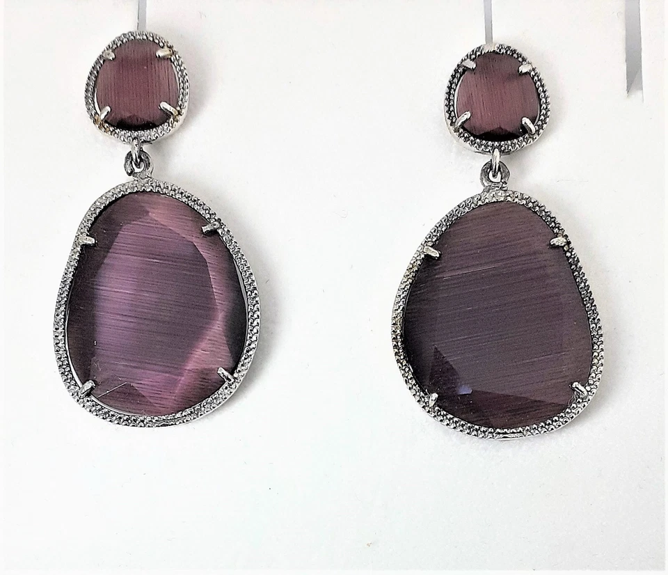Orecchini in argento pendenti con pietre viola Zoppini R1609_0009 - Immagine 1 di 1