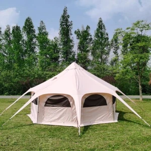 Latourreg Glamping 15FT Bell Tent 4.6m Yurt Tent with Zipped Removable Floor - Picture 1 of 8