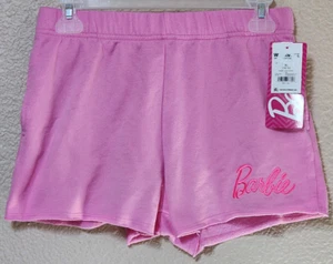 Barbie Girl's Pink Fleece Shorts Size XL (14-16) Embroidered Logo BRAND NEW - Picture 1 of 6