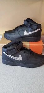 Men's NIKE AIR FORCE 1 MID BLACK 306352-001 Size 11 - Picture 1 of 5
