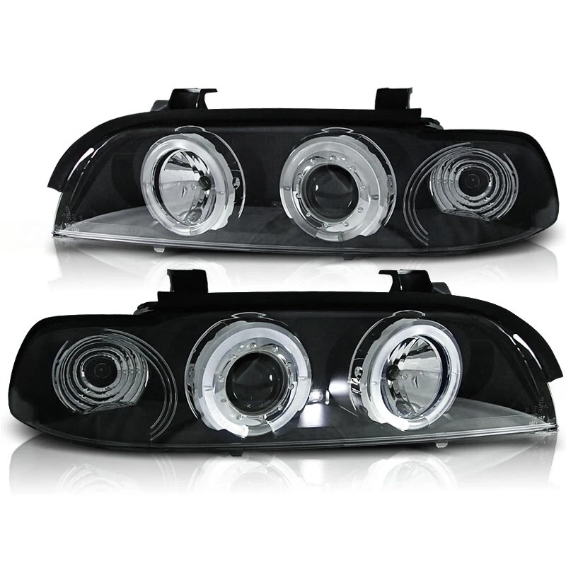 Scheinwerfer Angel Eyes LED schwarz passt für BMW 5er E39 ab 1995 - 2003 - Bild 1 von 1