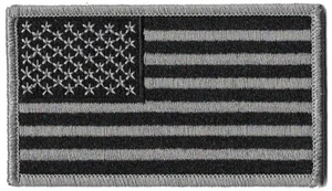 USA American Flag Subdued Grey Black Patch NEW - Picture 1 of 1