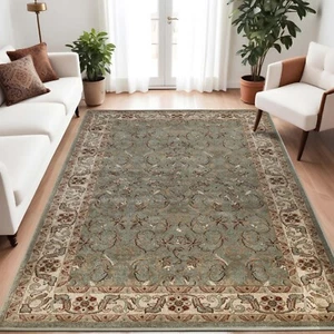 Traditional Oriental Floral Washable Indoor Large Area Rugs Or Runner Rug - Picture 1 of 38