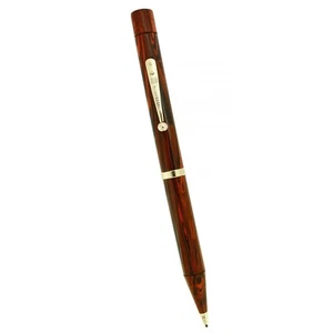 CIRCA 1927 WATERMAN 56 RED WOODGRAIN MECHANICAL PENCIL WORKING - Picture 1 of 3