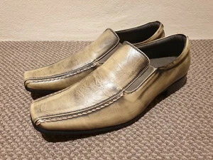 OLYMPUS BRAND • ROMEO MODEL • DRESS SHOES • BEIGE/BLACK • SIZE 9 • BRAND NEW - Picture 1 of 8