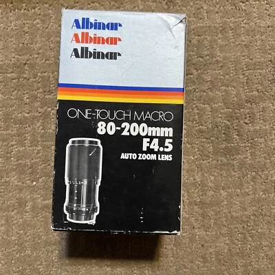 Albinar Auto Zoom One Touch Macro 80-200mm F4.5 Lens for Minolta in Original Box - Image 1 of 4