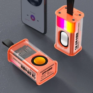 Mini Mecha Speaker LED Light Bass Wireless Bluetooth Stereo Surround Loudspeaker - Picture 1 of 15