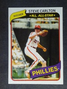 1980 Burger King NL All Star Steve Carlton #15 Phillies NM/MT 002