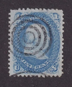 MATT'S STAMPS US SCOTT #92 BENJAMIN FRANKLIN 1-CENT F-GRILL USED VF/XF-85 CV$700 - Picture 1 of 3