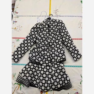 Women's Size 8 Nina Massini Polkadot Blazer + Skirt Combo  - Picture 1 of 5