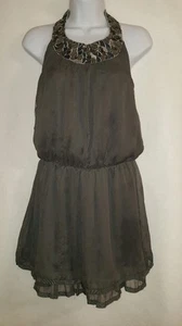 Ya Los Ángeles Blusa Halter Sin Mangas Gris Primavera Vestido Talla Pequeña - Imagen 1 de 8
