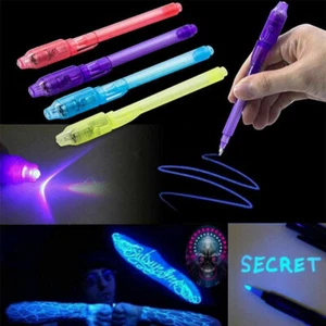 Invisible Ink Pens UV Light Black Light Magic Highlighter Message 4 color - Picture 1 of 12