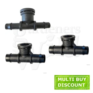 TEE BARB to 1/2" BSP THREAD, 13mm 19mm 25mm ANTELCO irrigation bspf pipe fitting - Picture 1 of 4