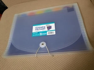 Wexford Rainbow 7-Pocket Letter Size Poly Expanding File Secure Elastic Closure - Picture 1 of 11