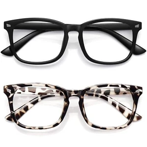 Unisex Stylish Nerd Non-prescription Glasses Clear Lens Eyeglasses Fashion Ne... - Picture 1 of 7
