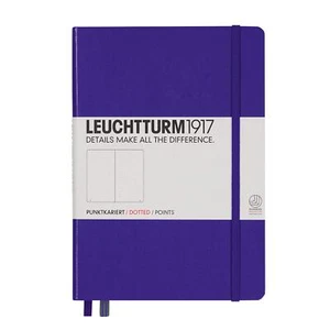 Leuchtturm1917 Medium A5 Dotted Hardcover Notebook (Purple) 249 Numbered Pages - Picture 1 of 4