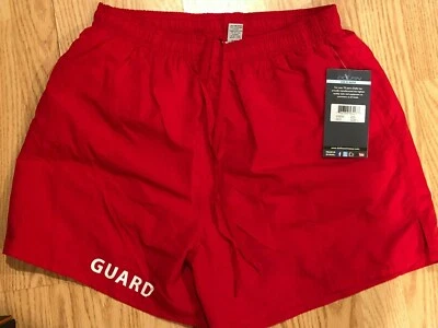 Bermuda de natação Dolfin masculina vermelha 5 polegadas salva-vidas tamanho M média - Imagem 1 de 2