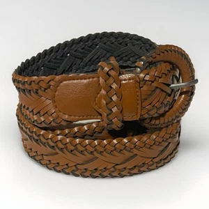 Brown Braided Leather Belt - Women's Size XL - Picture 1 of 5